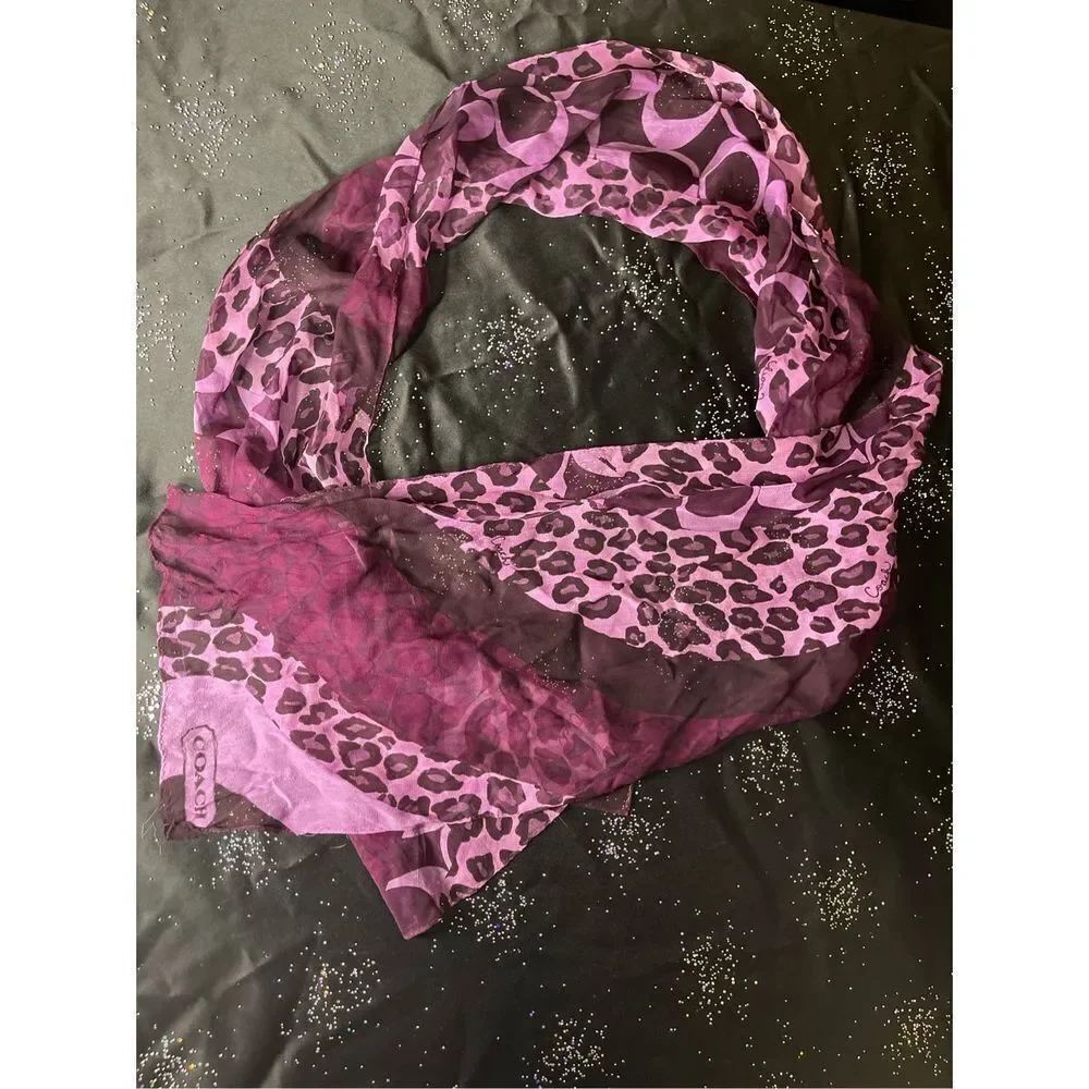 Coach Y2K Animal Print Scarf